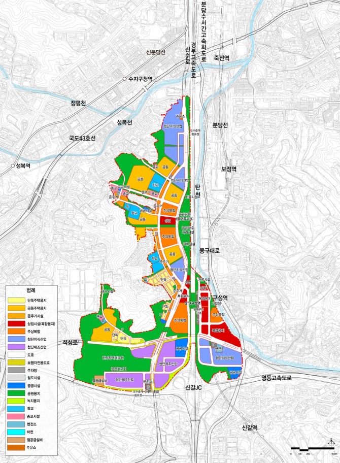경기용인플랫폼시티 토지이용계획도. 사진=용인특례시