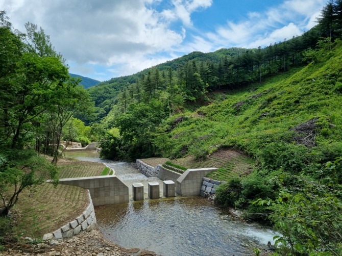 산사태방지 사방댐 조성. 사진=경기도