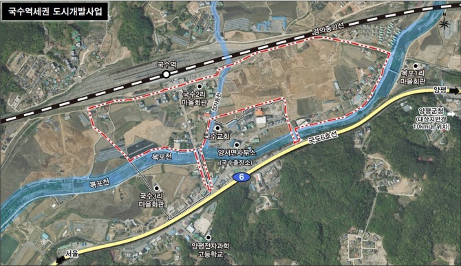 양평군 국수역세권 도시개발구역 지정(안)도. 그래픽=양평군