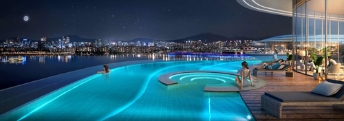 현대건설이 한남4구역에 제한한 인피니티풀. 사진=연합뉴스