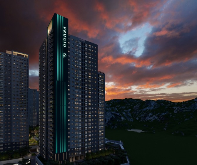 22일 푸르지오 에디션 2025에서 발표한 푸르지오 측벽 파사드 조명. 사진=대우건설