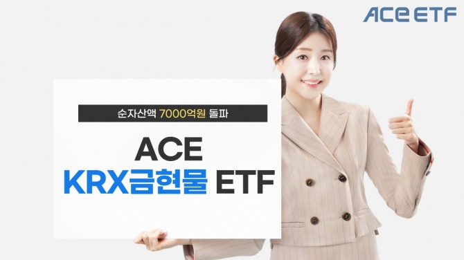 한국투자신탁운용 ACE KRX금현물 ETF 7000억원 돌파. 사진=한국투자신탁운용