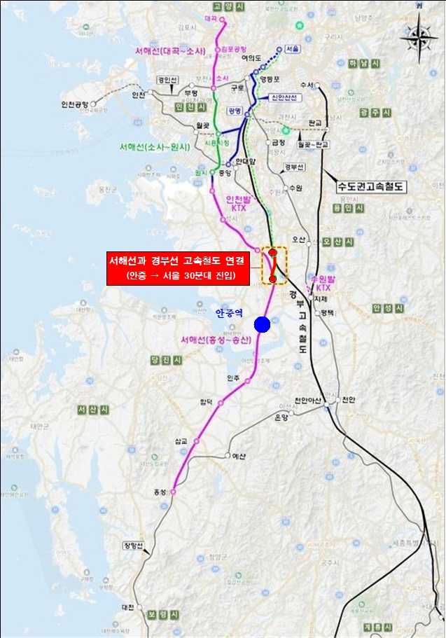 서해선 KTX 연결. 사진=평택시