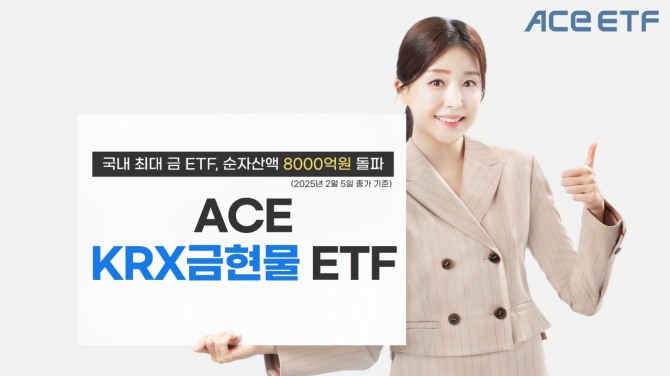 ACE KRX금현물 ETF 순자산 8000억원 돌파. 사진=한국투자신탁운용