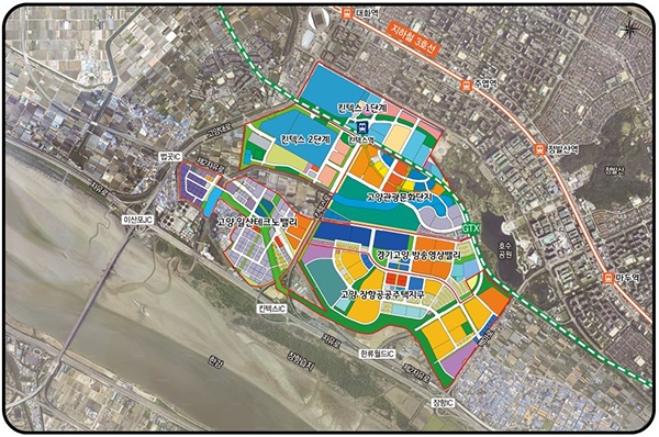 고양방송영상밸리 인근 주요사업 현황도. 이미지=고양시