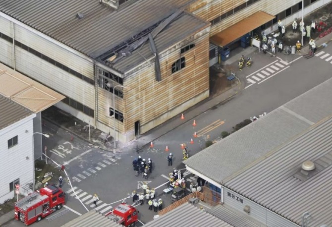 폭발 사고가 일어난 토요타 자동차 계열 부품 제조업체 '주오핫죠' 후지오카 공장. 사진=교도통신