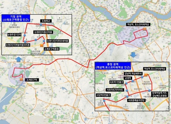 개통예정 광역급행(M)버스 및 신규 선정 노선도. 사진=인천시