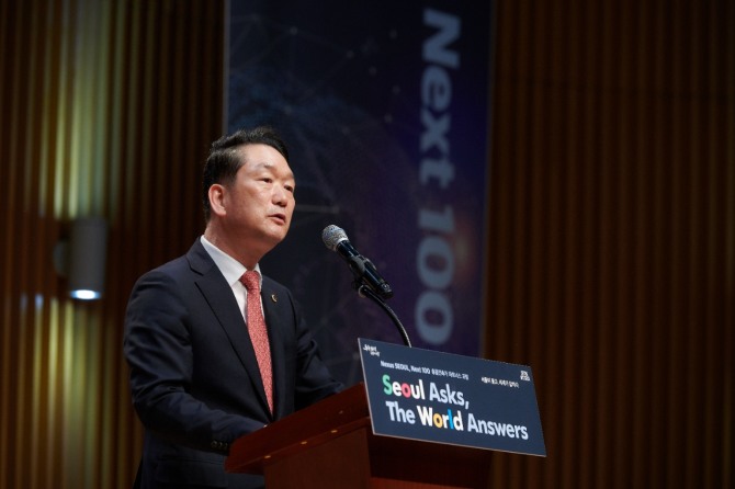 지난 21일 김태수 서울시의회 주택공간위원장이 포럼에 참석해 축사를 하고 있다. 사진=서울시의회