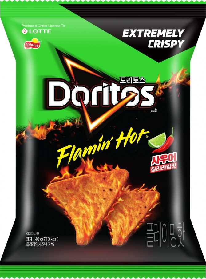 도리토스 플레이밍핫 칠리라임맛  /사진=롯데웰푸드