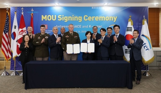 한국수자원공사(K-water)는 16일 미육군공병단(USACE)과 물관리 분야 국제 협력 강화를 위해 대전 K-water연구원에서 10년 기한의 장기 업무 협약을 새롭게 체결했다. 사진=수자원공사