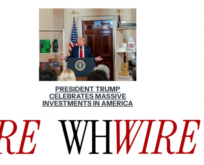 백악관이 트럼프 대통령의 성과를 강조하는 웹사이트 '백악관 와이어(White House Wire)'를 만들었다. 사진=백악관 홈페이지