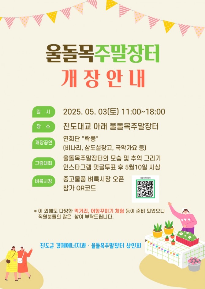 진도‘울돌목 주말장터’개장 안내 포스터. 사진=전남 진도군