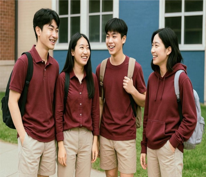 경기도가 제시한 '교복 미운영(드레스 코드 통일)에 따른 교복 자율화' 예시. 사진=경기도