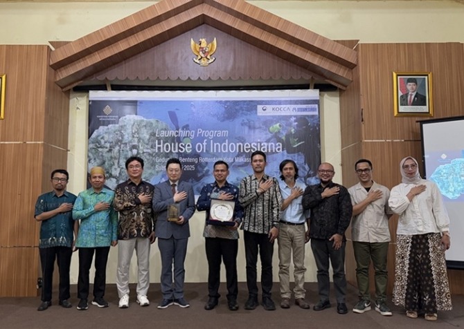한국콘텐츠진흥원이 지난 3일 인도네시아 마카사르 포트 로테르담에서 '콘텐츠 전문인력 양성센터' 개소식을 개최했다. 사진=콘진원