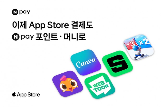 한국은 2021년 세계 최초로 '인앱결제 강제 금지법'을 시행해 애플·구글의 결제 시스템 외에 카카오페이, 토스, 이니시스, 네이버페이 등 서드파티 결제 시스템을 이용할 수 있게 됐다. 이미지=네이버