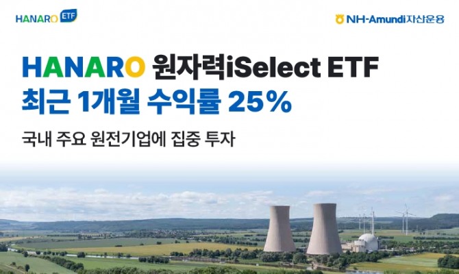 NH-Amundi자산운용이 HANARO 원자력iSelect ETF, 1개월 수익률 25%를 달성했다고 22일 밝혔다. 사진=NH-Amundi자산운용