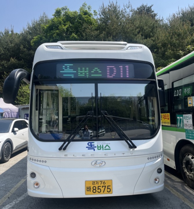 양주시 옥정신도시와 삼숭동 중심으로 운행되던 양주똑버스가  회천신도시와 회암사지까지 확대되어 운행된다. 사진=경기도