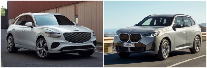 (왼쪽) 제네시스 GV70, (오른쪽) BMW X3 사진=각사