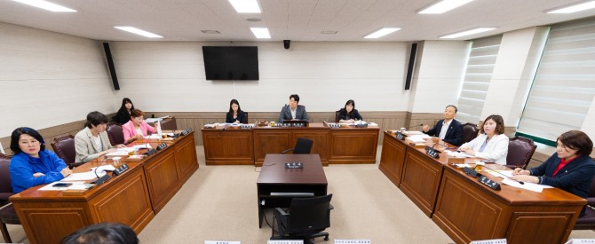 26일 의회 제4상임위원회의실에서 열린‘제296회 임시회 폐회 중 의회운영위원회를 하고 있다. 사진=안산시의회