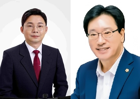 왼쪽부터 송우현, 김광명 부산시의원. 사진=부산시의회