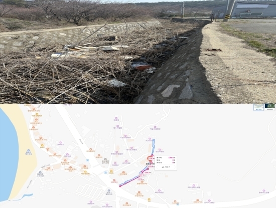 인천 중구 을왕동 940번지 수로 사진. 자료=인천시 중구