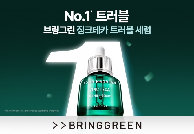 브링그린의 징크테카 트러블 세럼이 출시 2년 만에 누적 판매 100만 병을 달성했다. 사진=브링그린