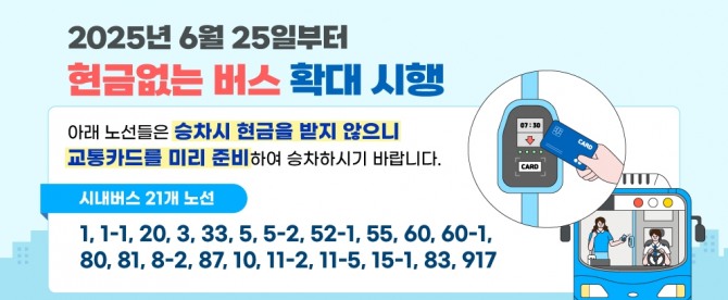 ‘현금없는 버스’ 제도 홍보 이미지. 자료=안양시