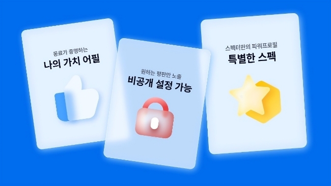스펙터는 주어진 평판 중 원하는 평판만 노출하는 등 비공개 설정이 가능하다. 아울러 프로젝트 참여 이력과 동료 검증을 결합해 경력과 실적을 입증할 수 있는 '파워 프로필' 기능을 갖췄다. 이미지=스펙터
