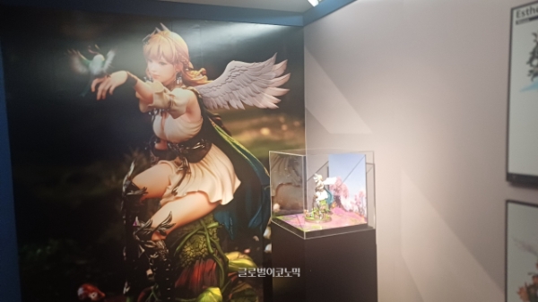 단독으로 전시된 니나브의 피규어. 전시 기획팀의 니나브에 대한 애정을 엿볼 수 있다. 사진=이원용 기자