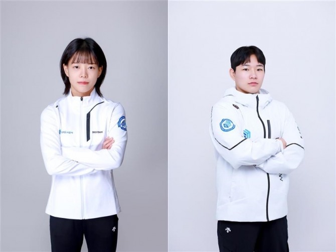 (왼쪽부터) GH 여자레슬링팀 소속  김진희, 정서연 선수. 사진=GH 
