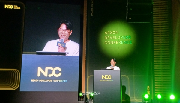 김이환 데브시스터즈 '쿠키런: 킹덤' 총괄 PD가 넥슨 개발자 콘퍼런스(NDC) 2025에 연사로 참여했다. 사진=이원용 기자