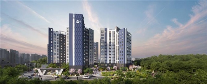 두산건설은 지난 28일 열린 서울시 구로구 고척동 산업인아파트 재건축 정비사업의 시공사 선정총회에서 시공사로 선정됐다고 30일 밝혔다. 사진은 고척동 산업인아파트 재건축정비사업 투시도. 사진=두산건설