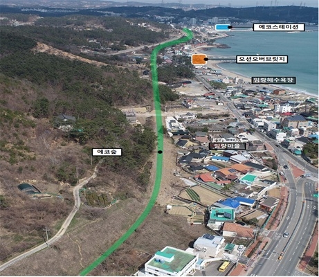기장오션블루레일 구축사업 예정 부지. 사진=기장군