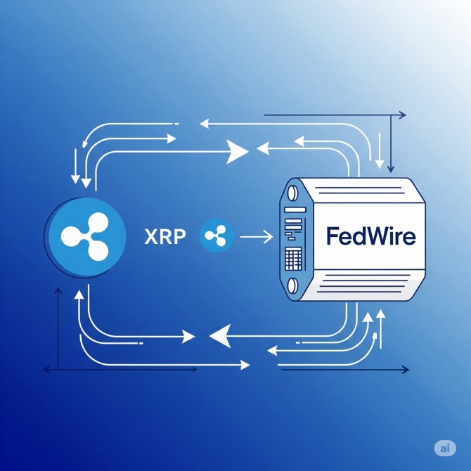 암호화폐 전문매체 블록체인메거진이 리플(Ripple)의 XRP와 연방준비제도(Fed-연준)의 페드와이어(Fedwire) 통합에 대해 분석했다. 사진=구글 AI 제미나이 생성