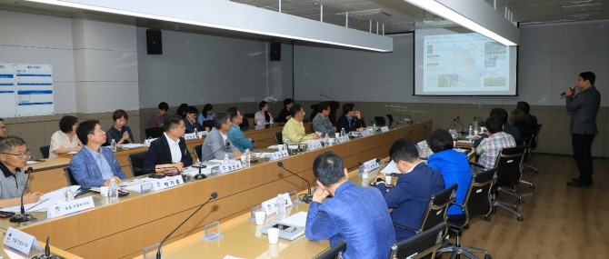 평택시가 하천 친수공간 기본계획 수립 용역 착수보고회를 진행하고 있다. 사진=평택시