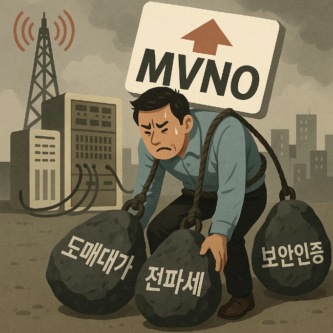 전 정부부터 이어온 알뜰폰(MVNO) 시장 활성화 카드인 '풀MVNO'육성 전략이 실효성 논란에 휩싸였다. 이미지=챗GPT