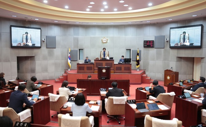 지난 6월 9일 제328회 시흥시의회(제1차정례회) 제3차 본회의 장면. 사진=기흥시의회