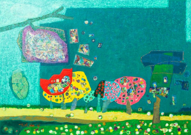 빛의 기억-나들이, 90.9 cmx65.1cm(30호), Acrylic on canvas, 2025