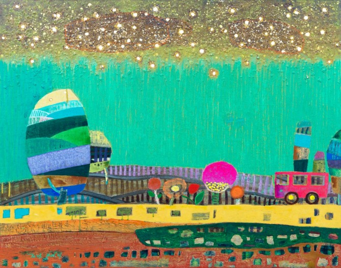 빛의 기억-나들이, 100.0 cmx80.3cm(40호), Acrylic on canvas, 2025