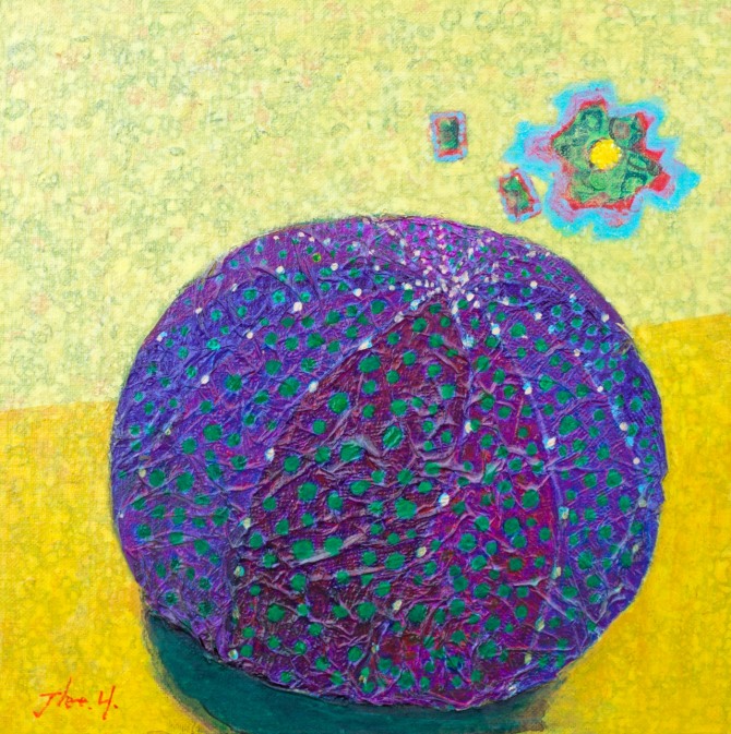 빛의 기억-filled, 31.8 cmx31.8cm(6호), Acrylic on canvas, 2025
