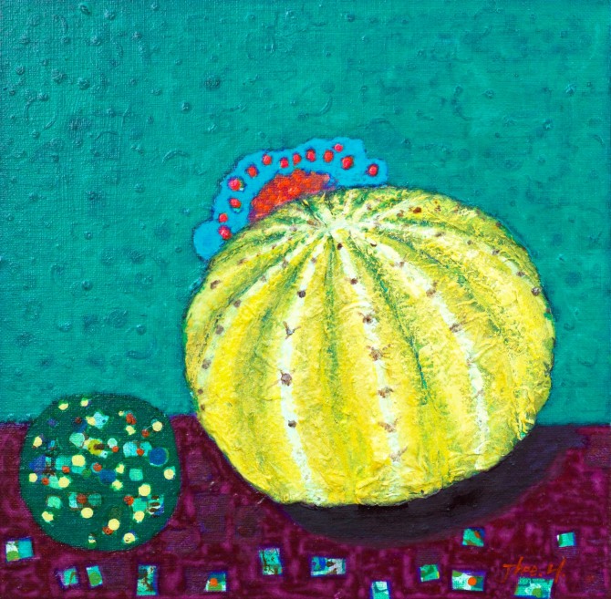 빛의 기억-filled, 31.8 cmx31.8cm(6호), Acrylic on canvas, 2025