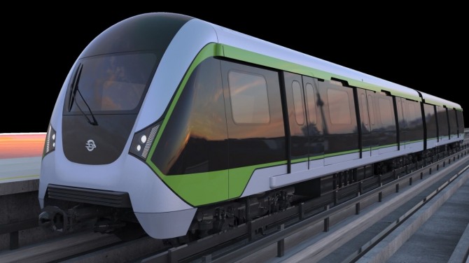 현대로템의 타오위안 MRT 그린 라인 열차. 사진=현대로템