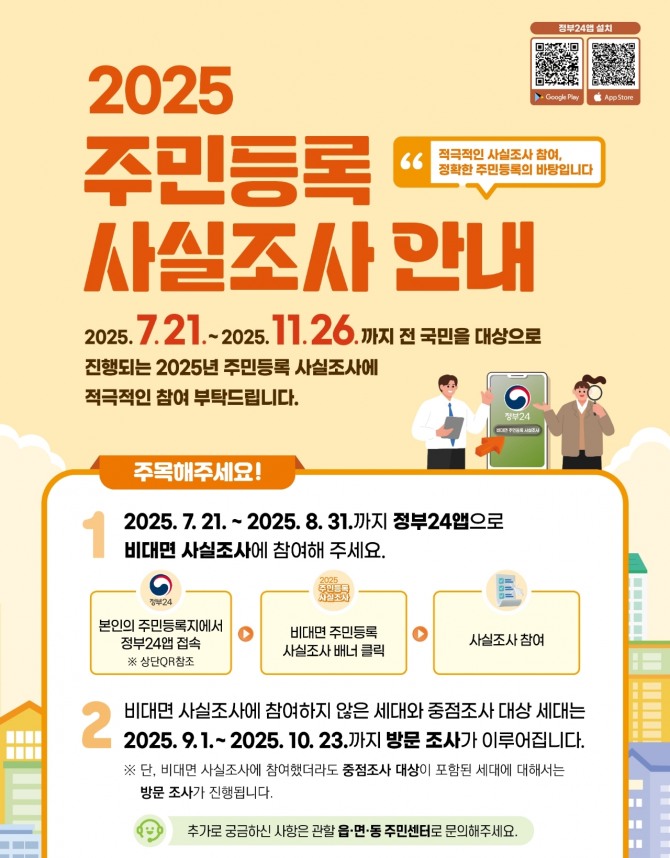 강화군 2025 주민등록 사실조사 안내 포스터. 자료=강화군