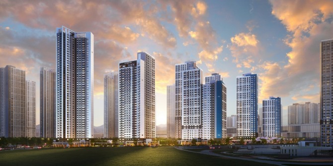 HDC현대산업개발은 이번달 초 시티오씨엘 7단지 1453세대의 계약을 마무리했다고 11일 밝혔다. 시티오씨엘 7단지 투시도. 사진=HDC현대산업개발