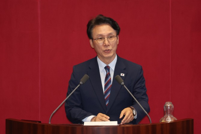 지난달 국회서 인사말하는 김민석 국무총리 사진=연합뉴스