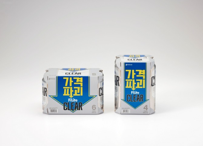 필라이트 클리어 350mL, 500mL 캔 제품  사진=하이트진로