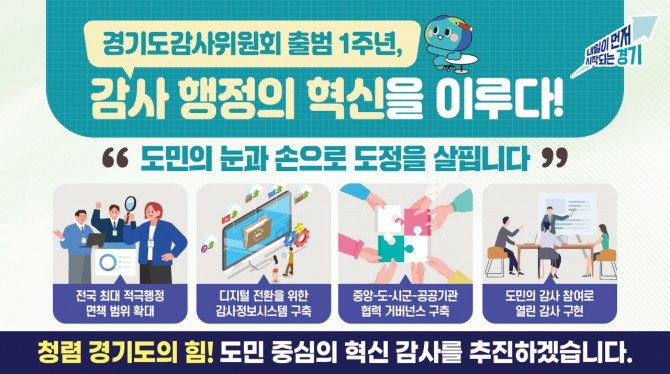 경기도 감사위원회가 출범 1년 포스터.   자료=경기도