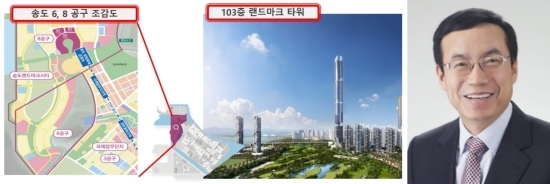 시정 질의 PPT와 허식 의원(동구). 사진인천시의회