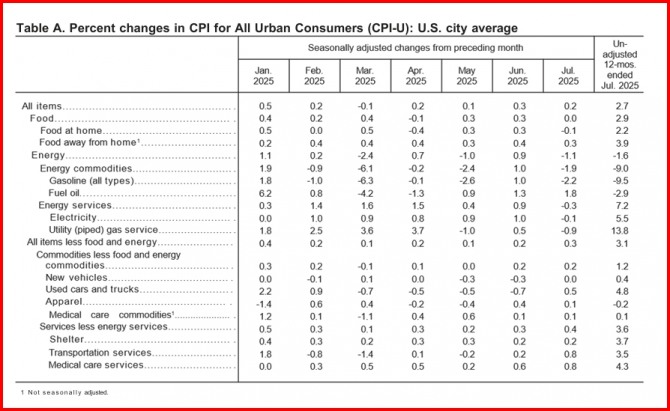 미국 CPI 소비자 물가/ 자료=노동부  