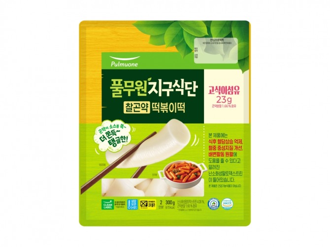 풀무원 신제품 지구식단 찰곤약 떡볶이떡. 사진=풀무원